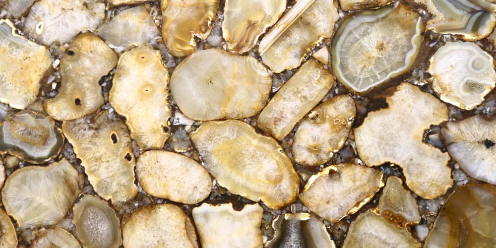 Golden Agate Semi-Precious Stone 2CM – representative photo; actual slab photo sent with your estimate