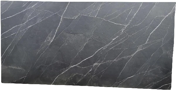 Laminam Calacatta Black 12MM – representative photo; actual slab photo sent with your estimate