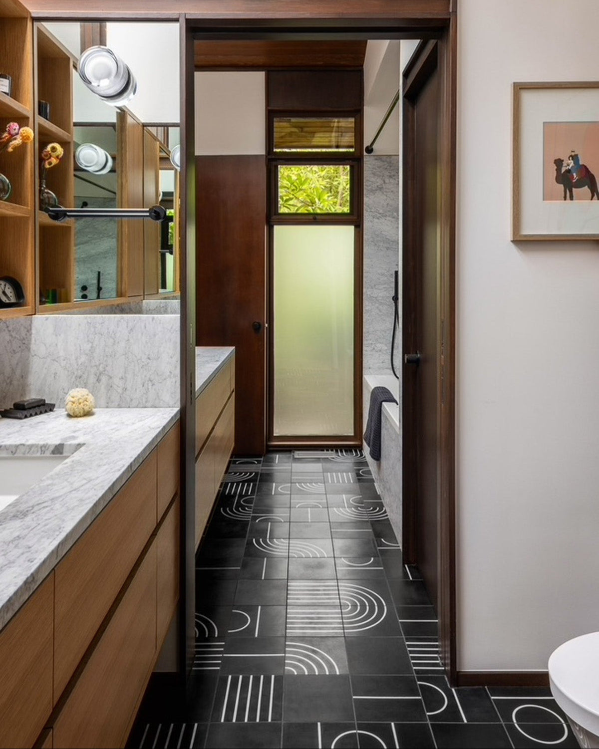 Strands Sss Mixed Field Ebony Accent Ivory Cement Tile 8x8 In Stock