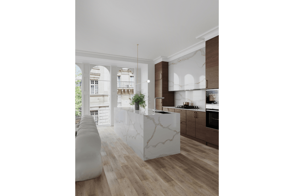 Calacatta Oro Quartz Prefab Countertop 3CM