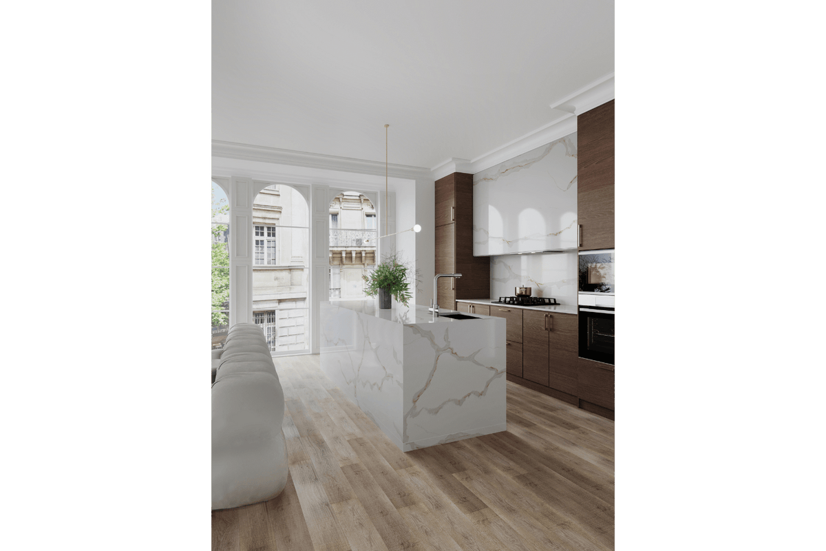 Calacatta Oro Quartz Prefab Countertop 3CM