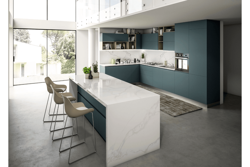 Calacatta Rocky Quartz Prefab Countertop 3CM