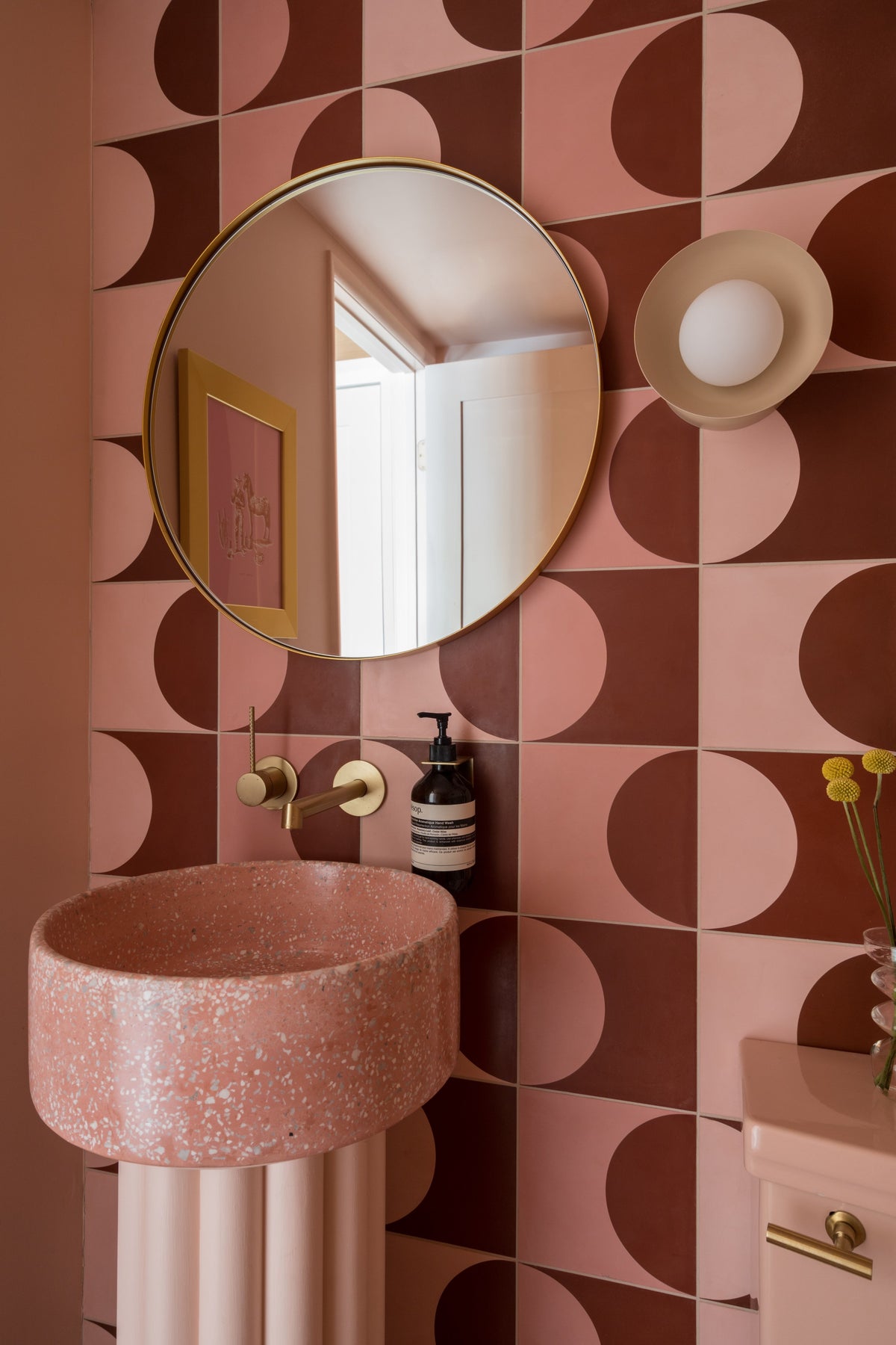 Bondi Millennial Pink MMC Terrazzo Vessel Basin