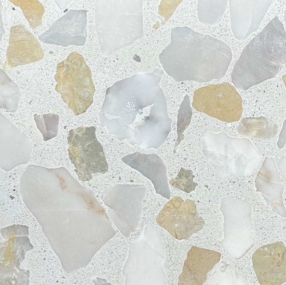 Trails Large Alabaster LMC + LYC Terrazzo Paver