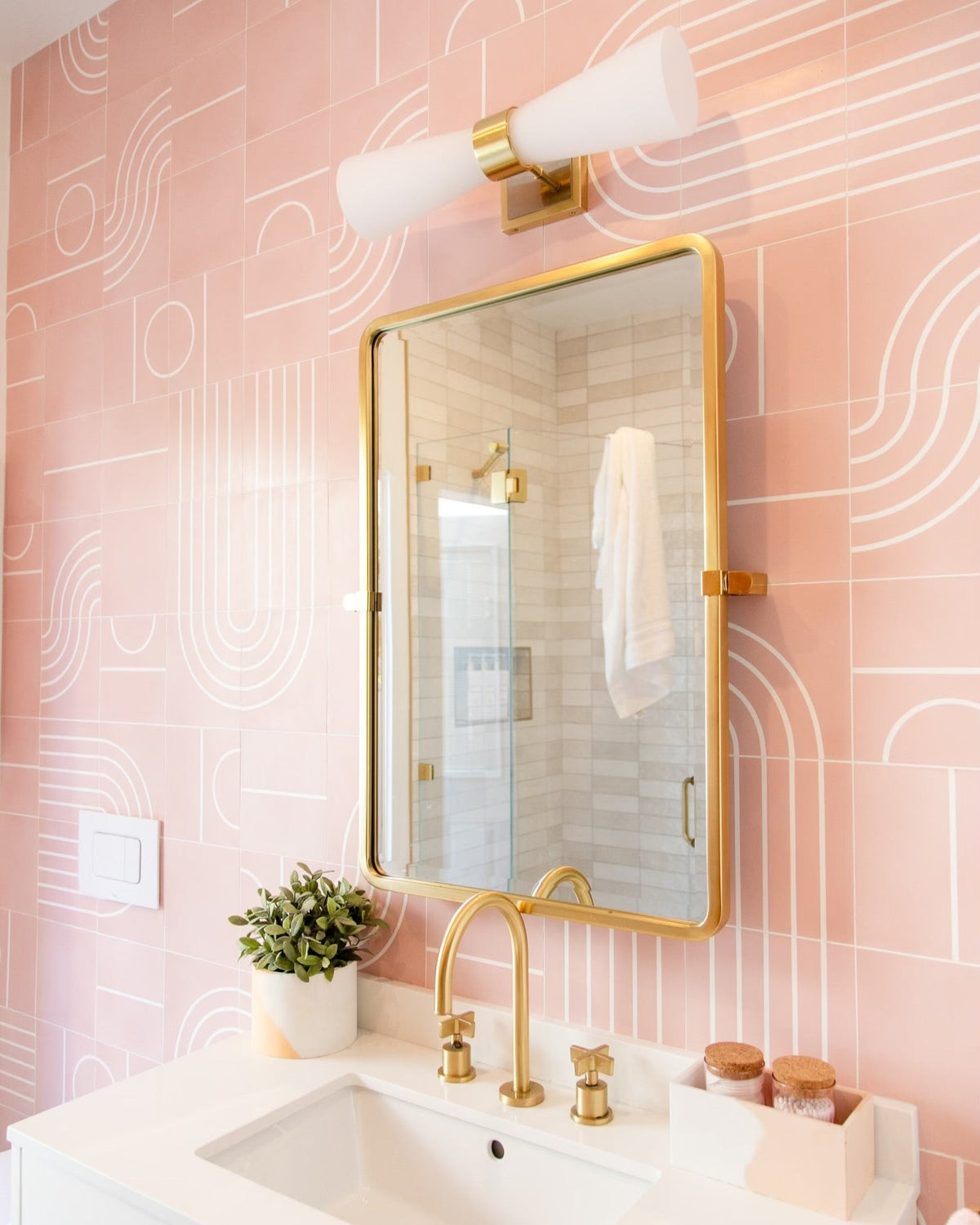 Strands Sss Mixed Field Millennial Pink Accent Ivory Cement Tile 8x8 In Stock