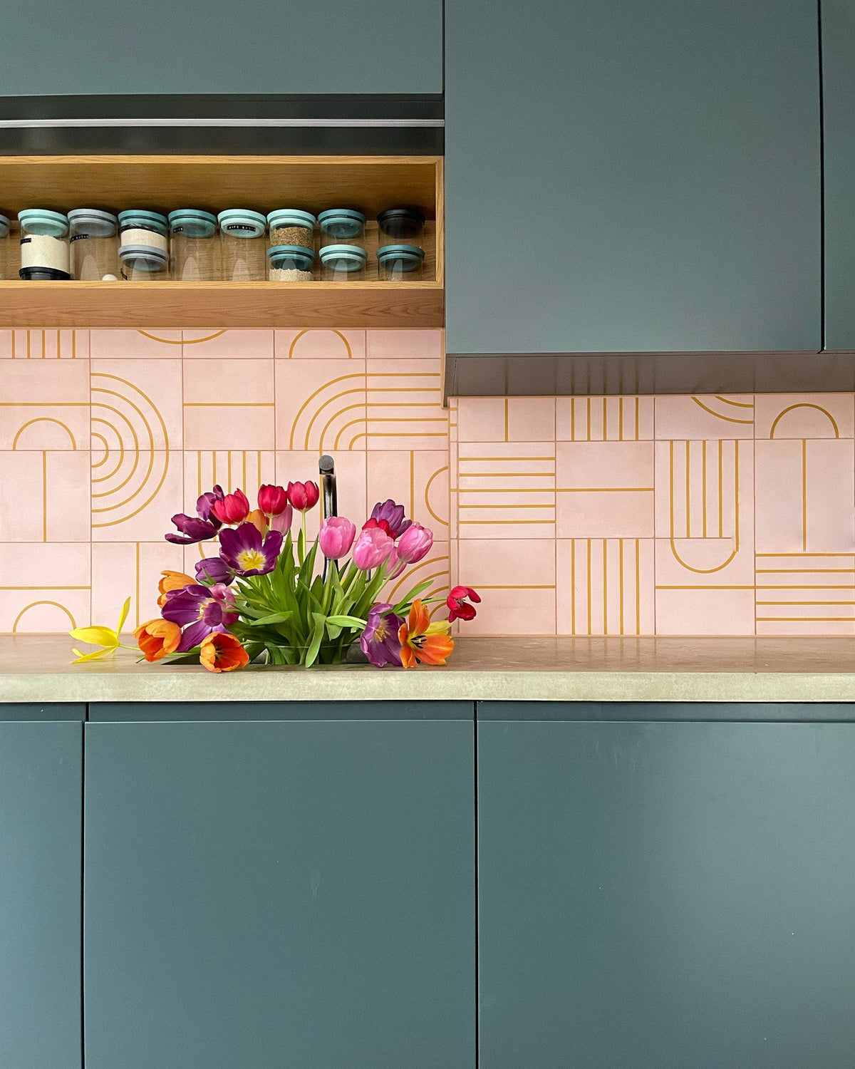 Strands Sss Mixed Field Millennial Pink Accent Acacia Cement Tile 8x8 In Stock
