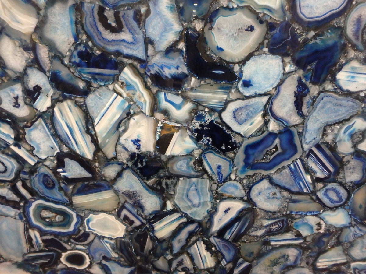 Blue Agate Small Semi-Precious Stone 2CM
