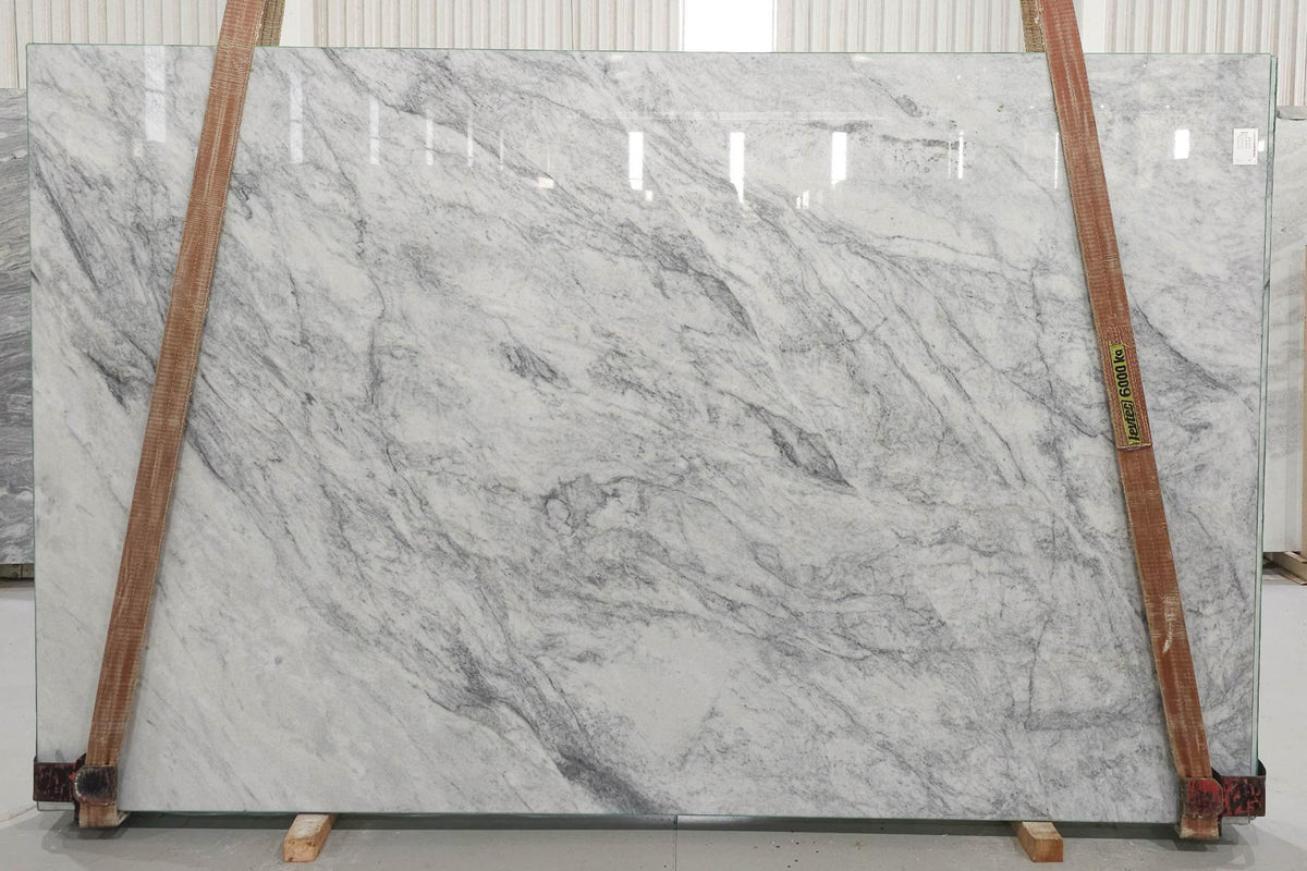 Super White Dual Finish Marble 3CM
