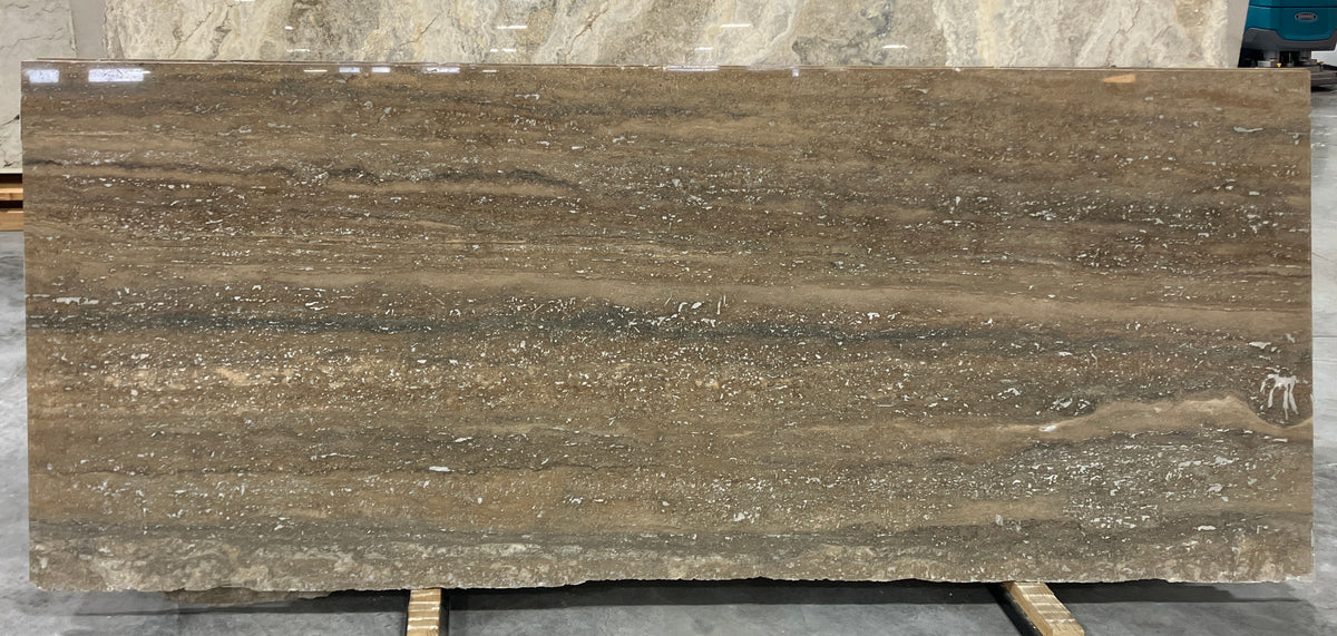 Travertino Titanio Filled And Polished 2CM slab