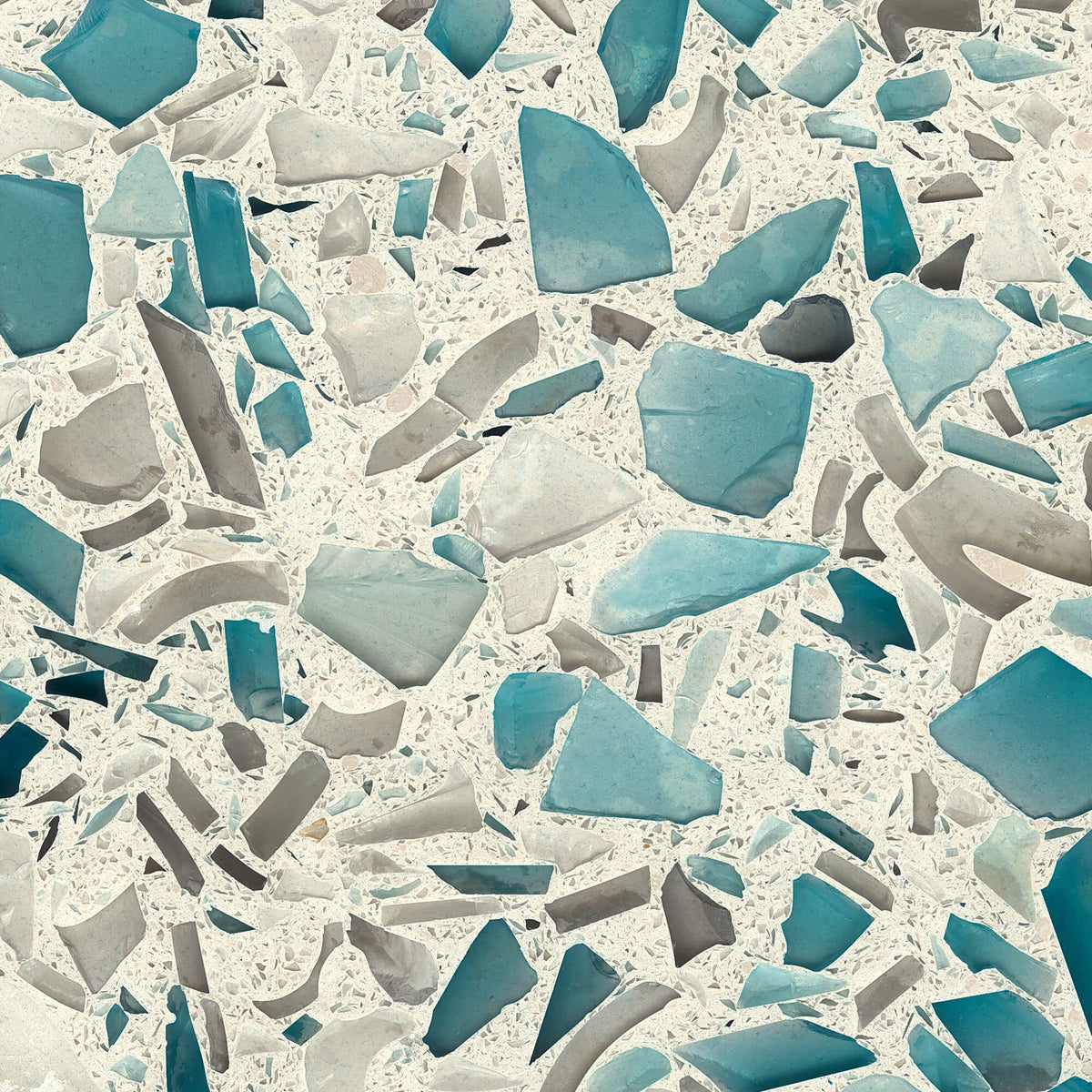 Floating Blue Vetrazzo 3CM slab