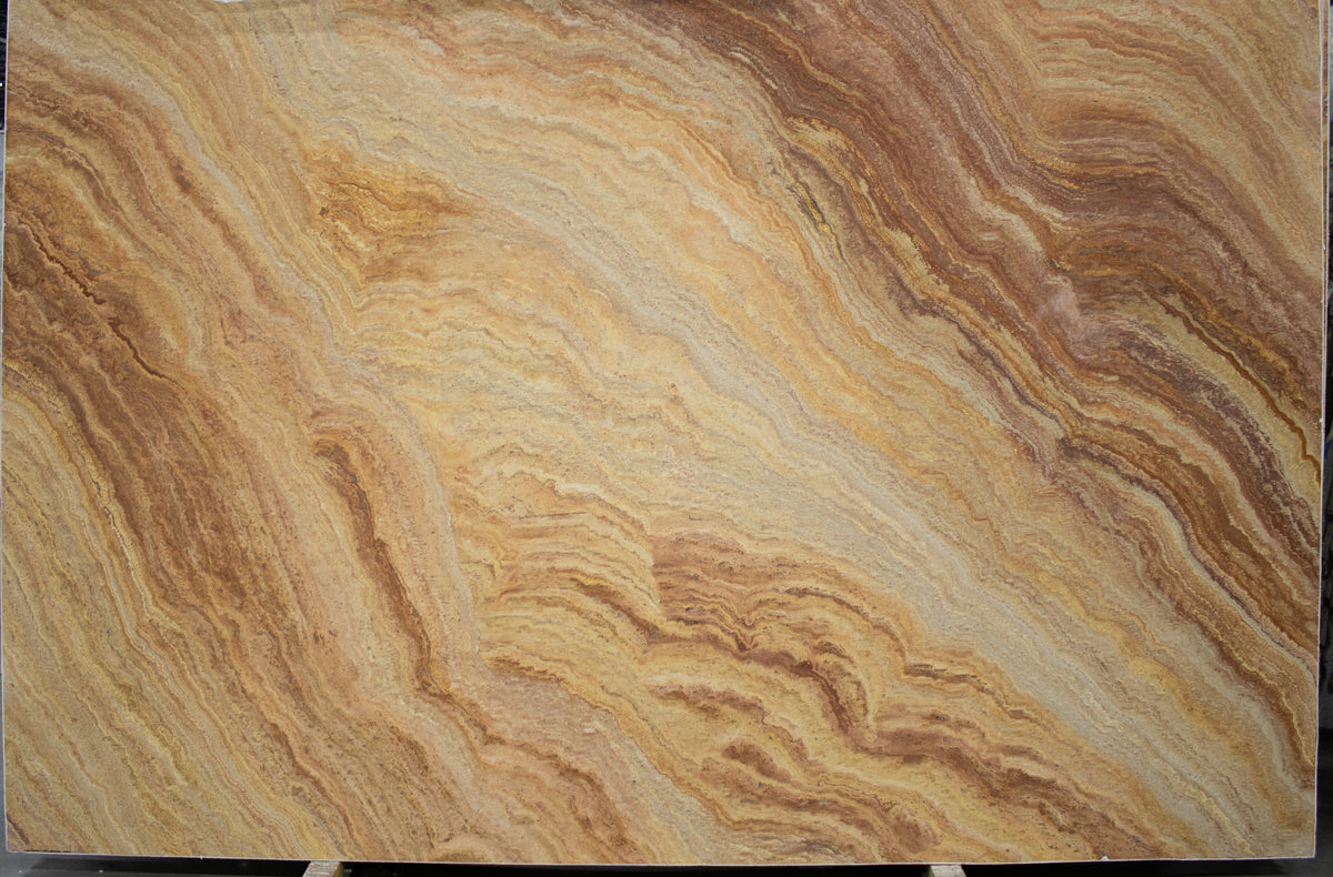Travertino Orange Honed 2CM slab