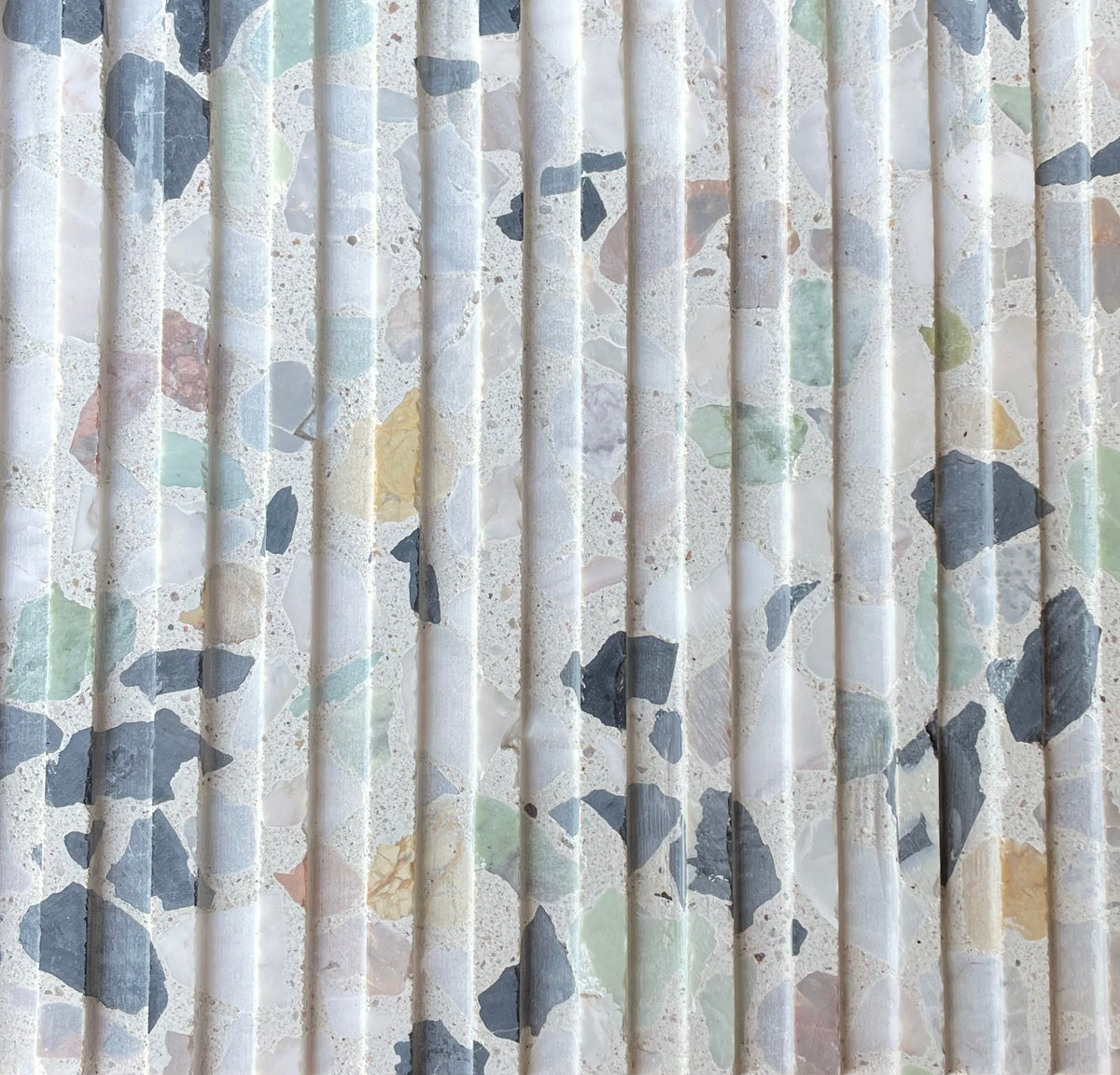 Venice Kirra Rake Alabaster Eichler Mix Terrazzo Tile