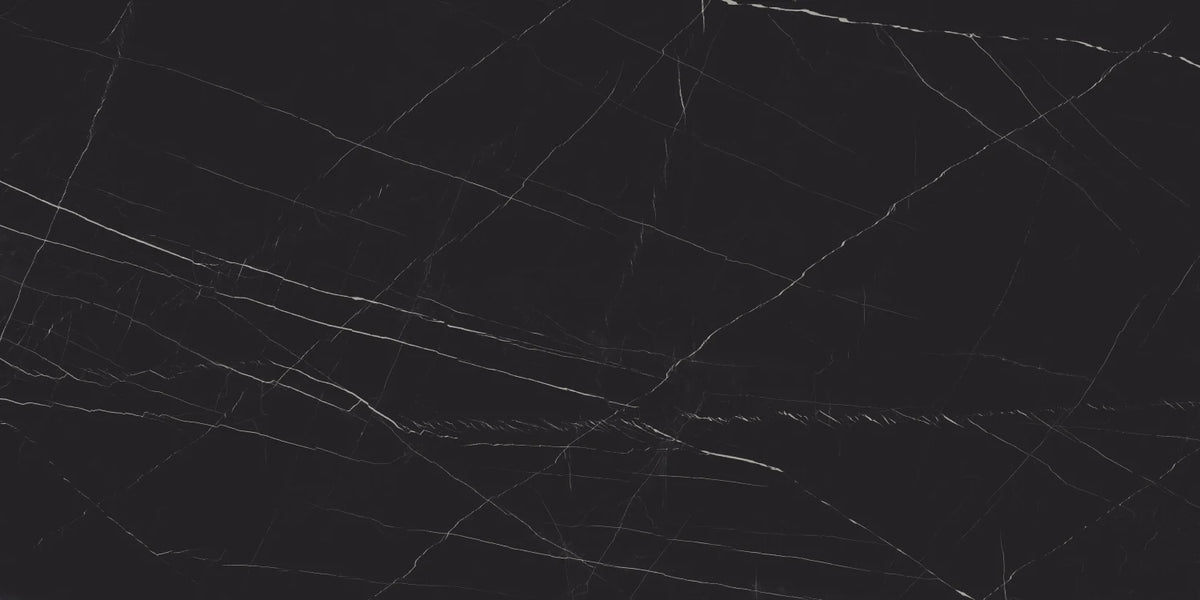 Marquina Black Face B Ascale Porcelain 12MM – representative photo; actual slab photo sent with your estimate