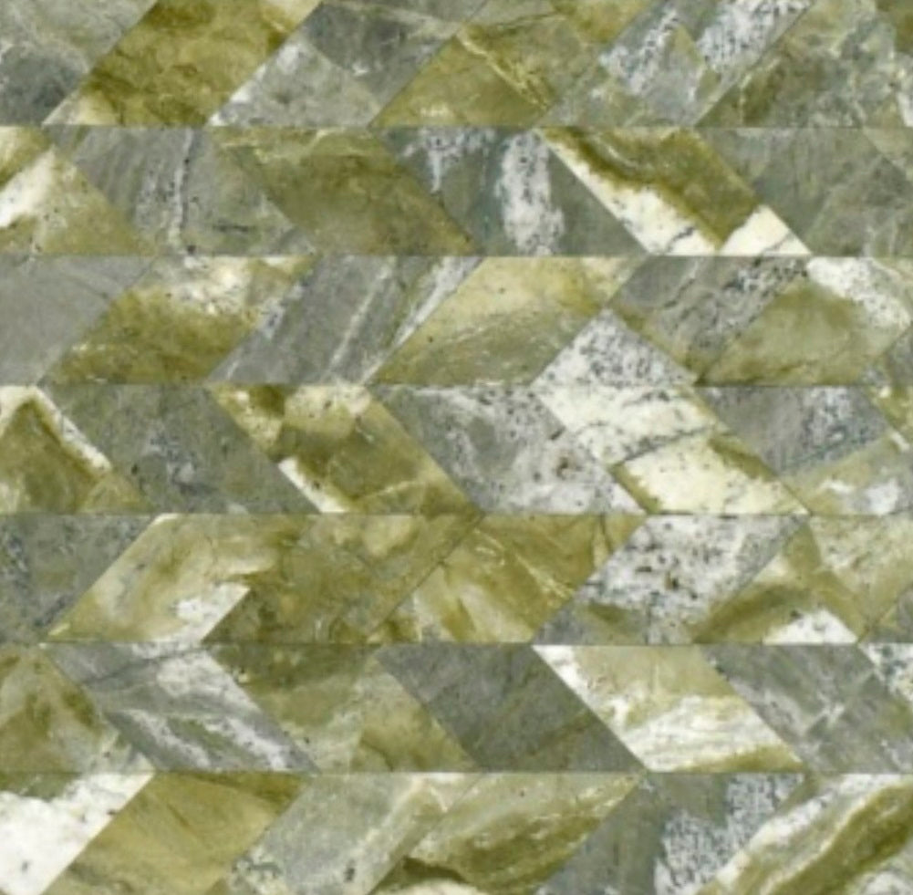 Precioustone Alga Green Mosaic Semi-precious 2CM