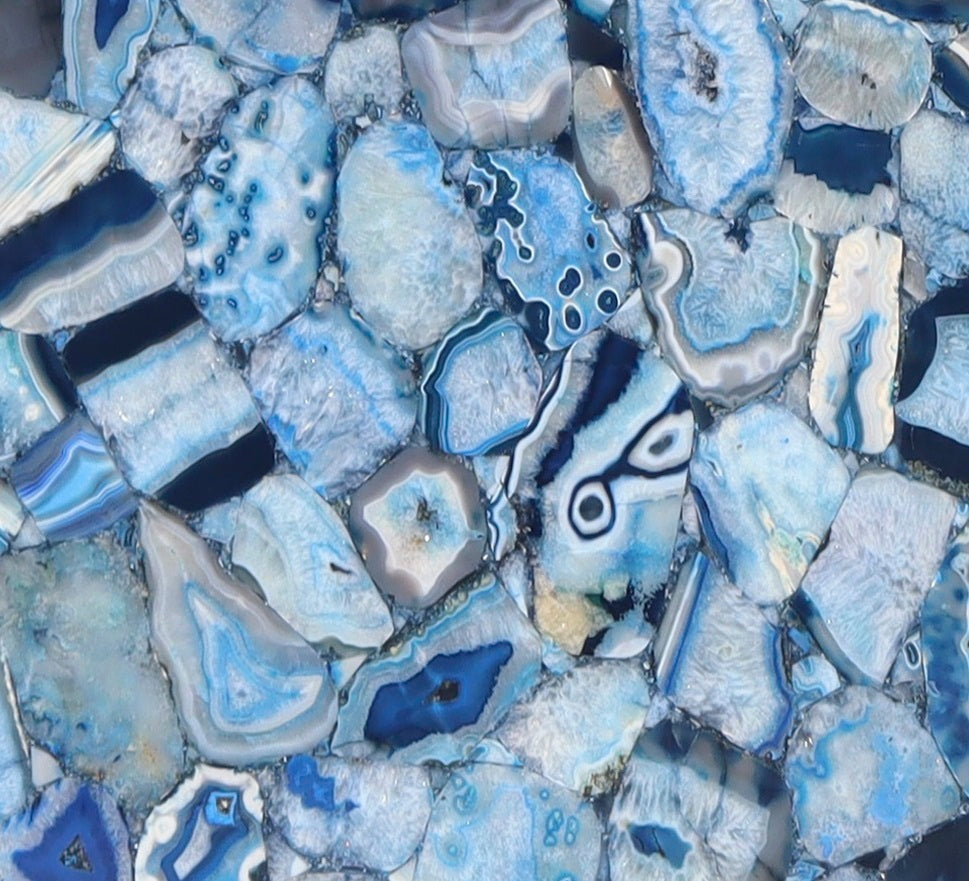 Precioustone Blue Agate Gem Semi-precious 2CM