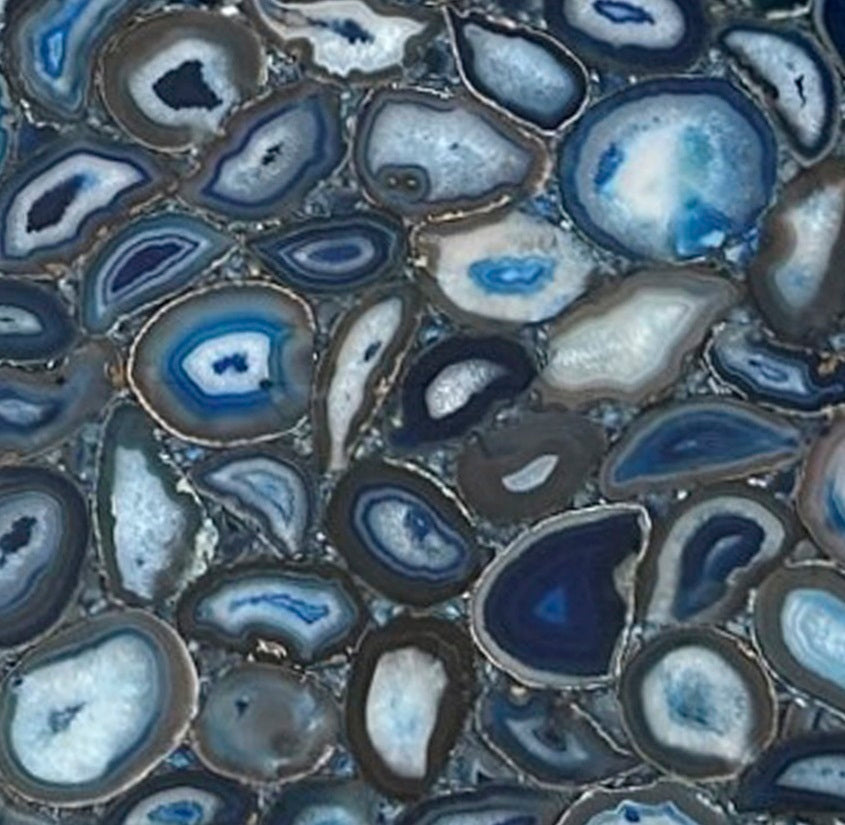 Precioustone Deep Blue Agate Semi-precious 2CM