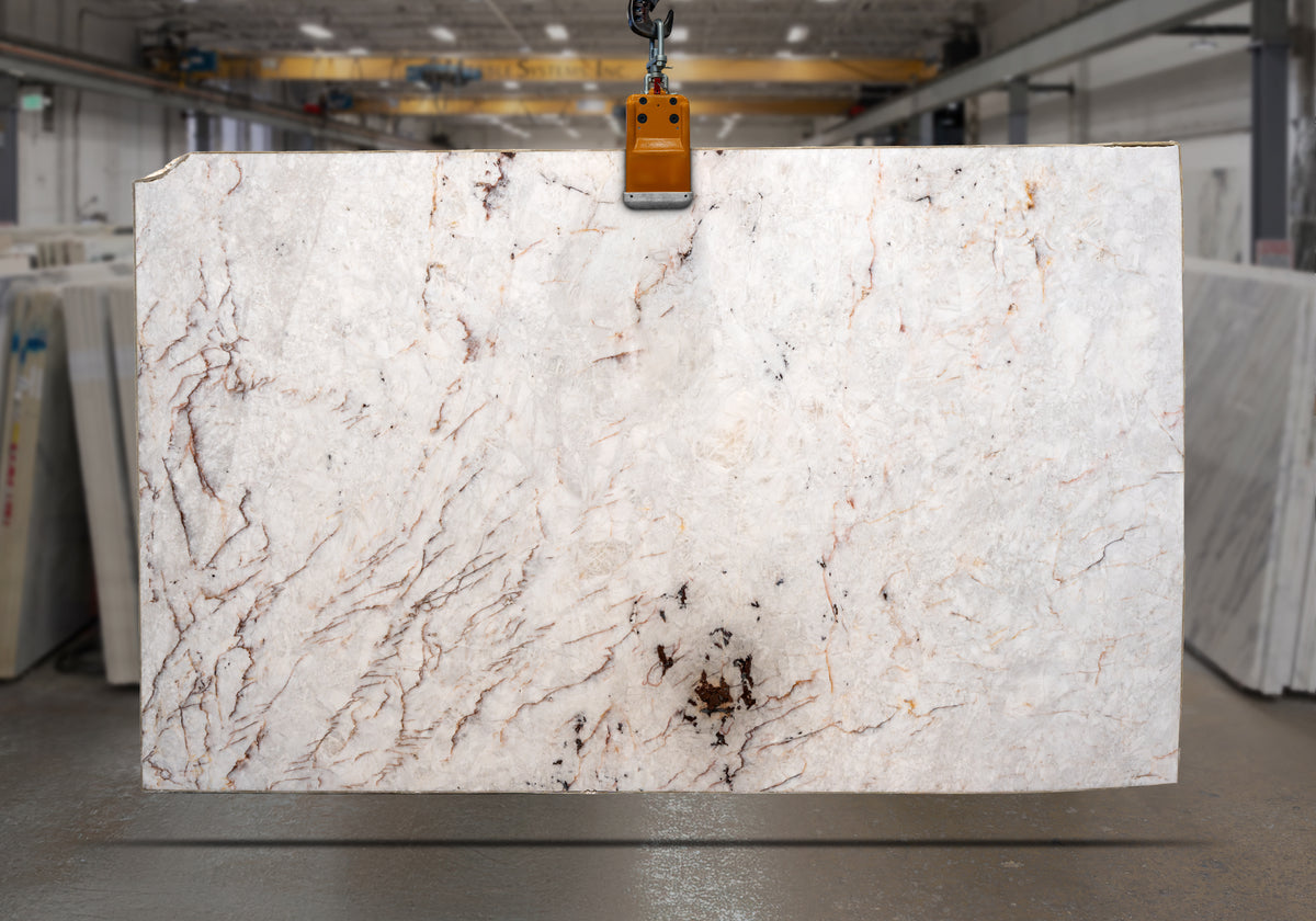 Lumix Crystal Quartzite 2CM – representative photo; actual slab photo sent with your estimate