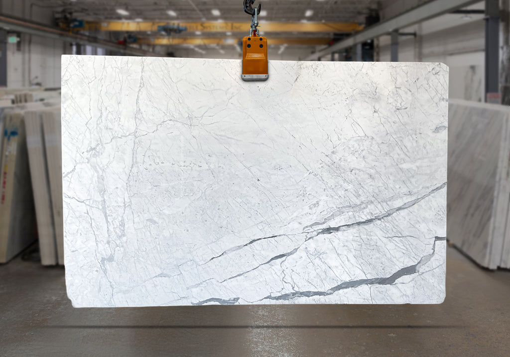 Statuarietto Dual Finish Marble 3CM – representative photo; actual slab photo sent with your estimate