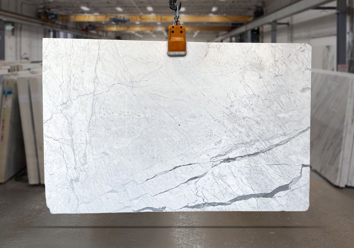 Statuarietto Dual Finish Marble 3CM – representative photo; actual slab photo sent with your estimate