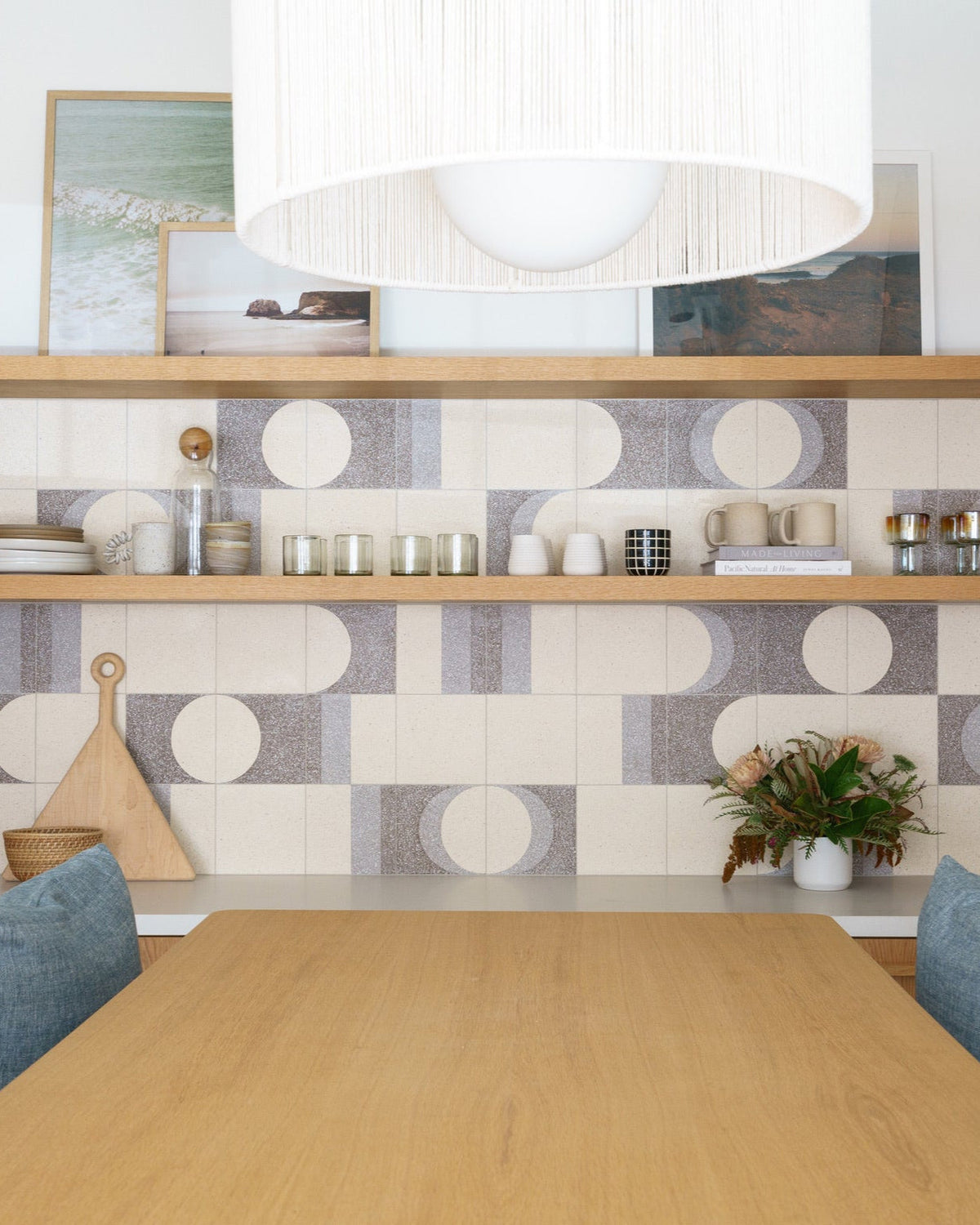 Strands Half Moon Winter Cream Ash Taupe Cement Tile 8x8 In Stock
