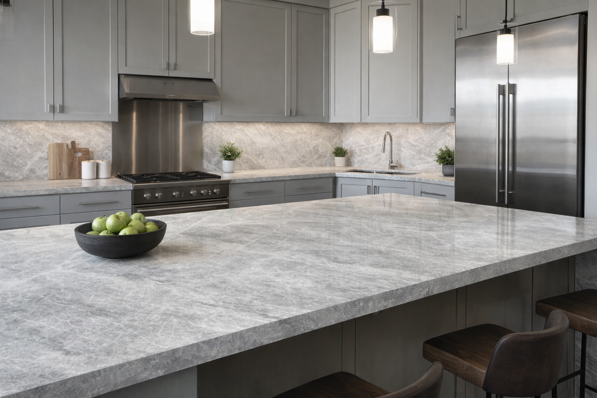 Taj Extra Luxe Honed Quartz 3CM – representative photo 2; actual slab photo sent with your estimate