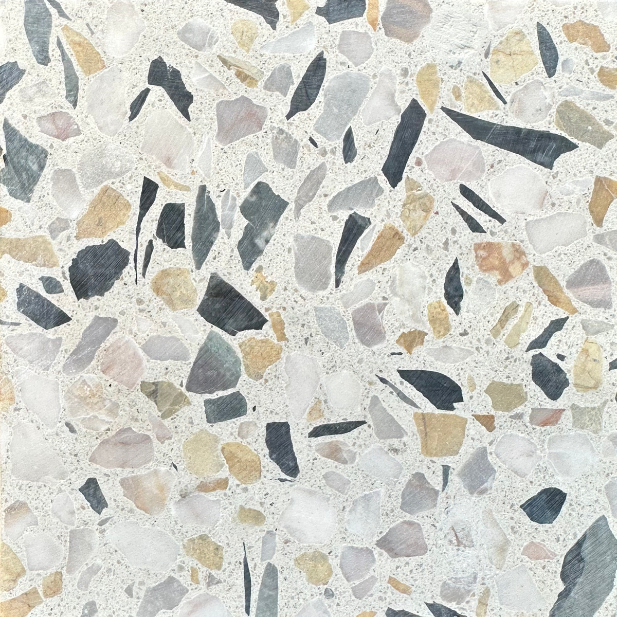 Trails Medium Alabaster MMC + MYC + MBC Terrazzo Paver