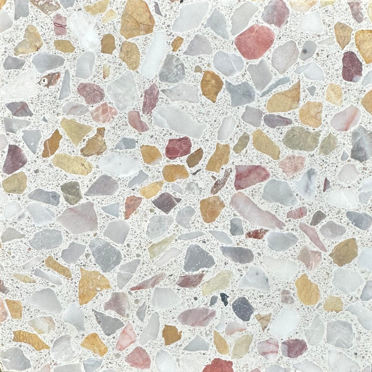 Trails Medium Alabaster MMC + MYC + MPC Terrazzo Paver