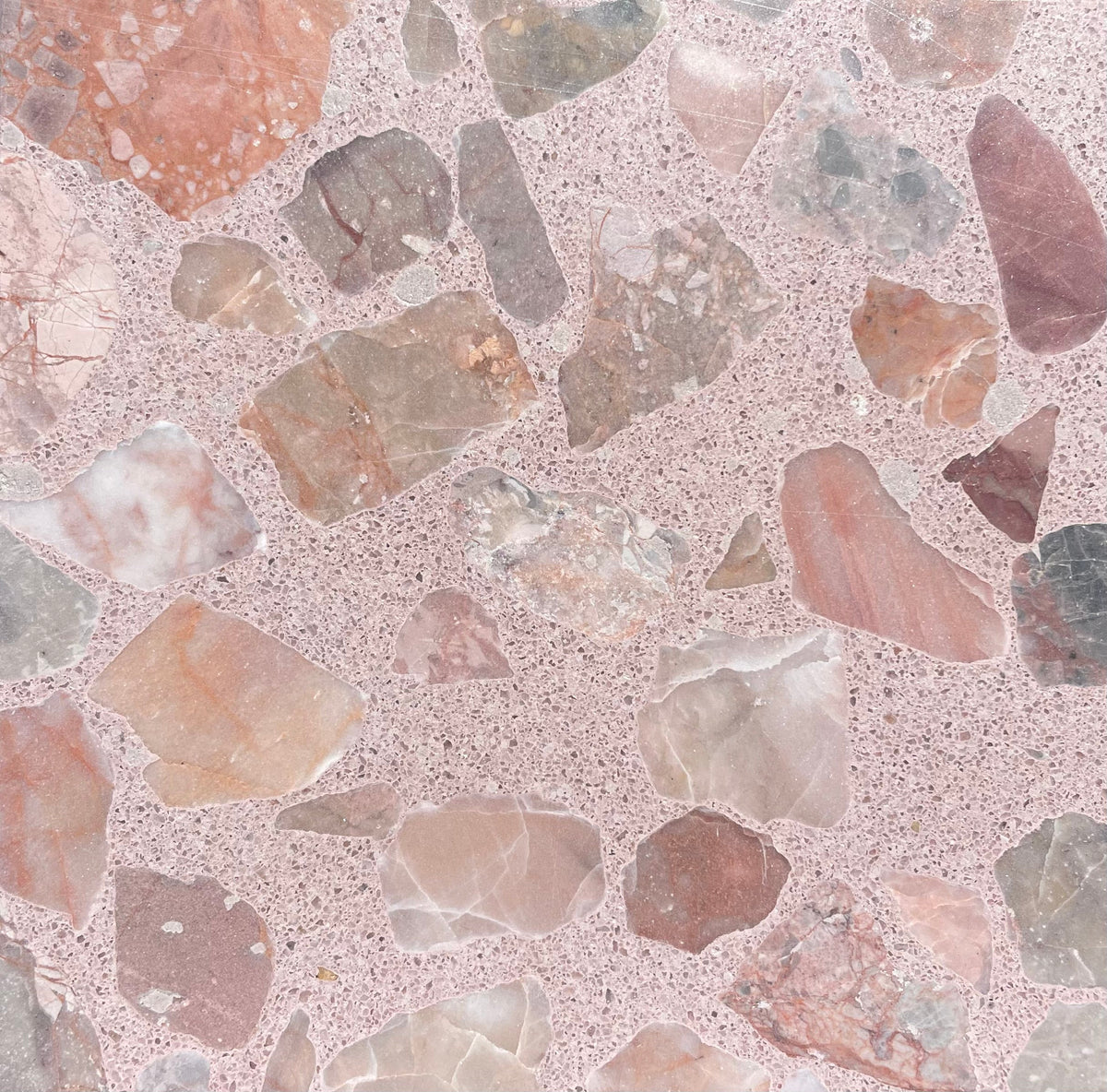 Pacifica Large Millennial Pink LPC Terrazzo Slab 3CM
