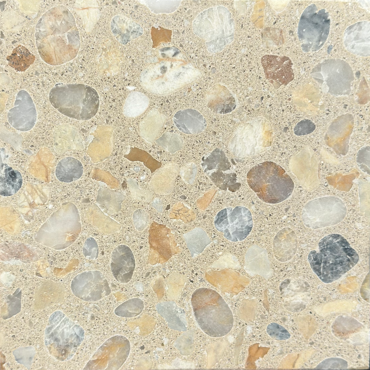 Trails Pebble Mix Cappuccino Terrazzo Paver