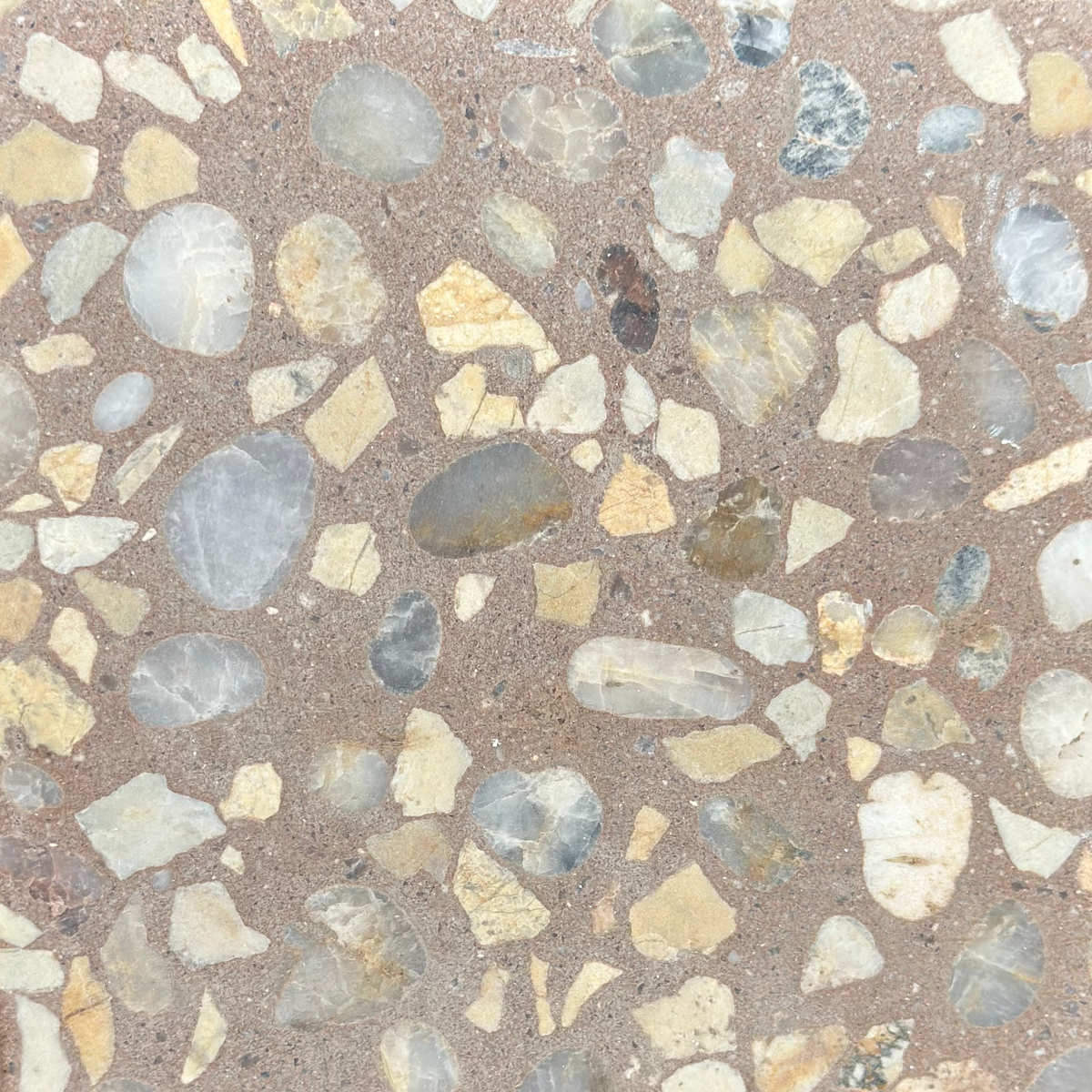 Trails Pebble Mix Mocha Terrazzo Paver