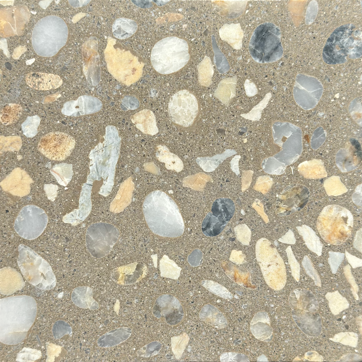Trails Pebble Mix Olive Terrazzo Paver