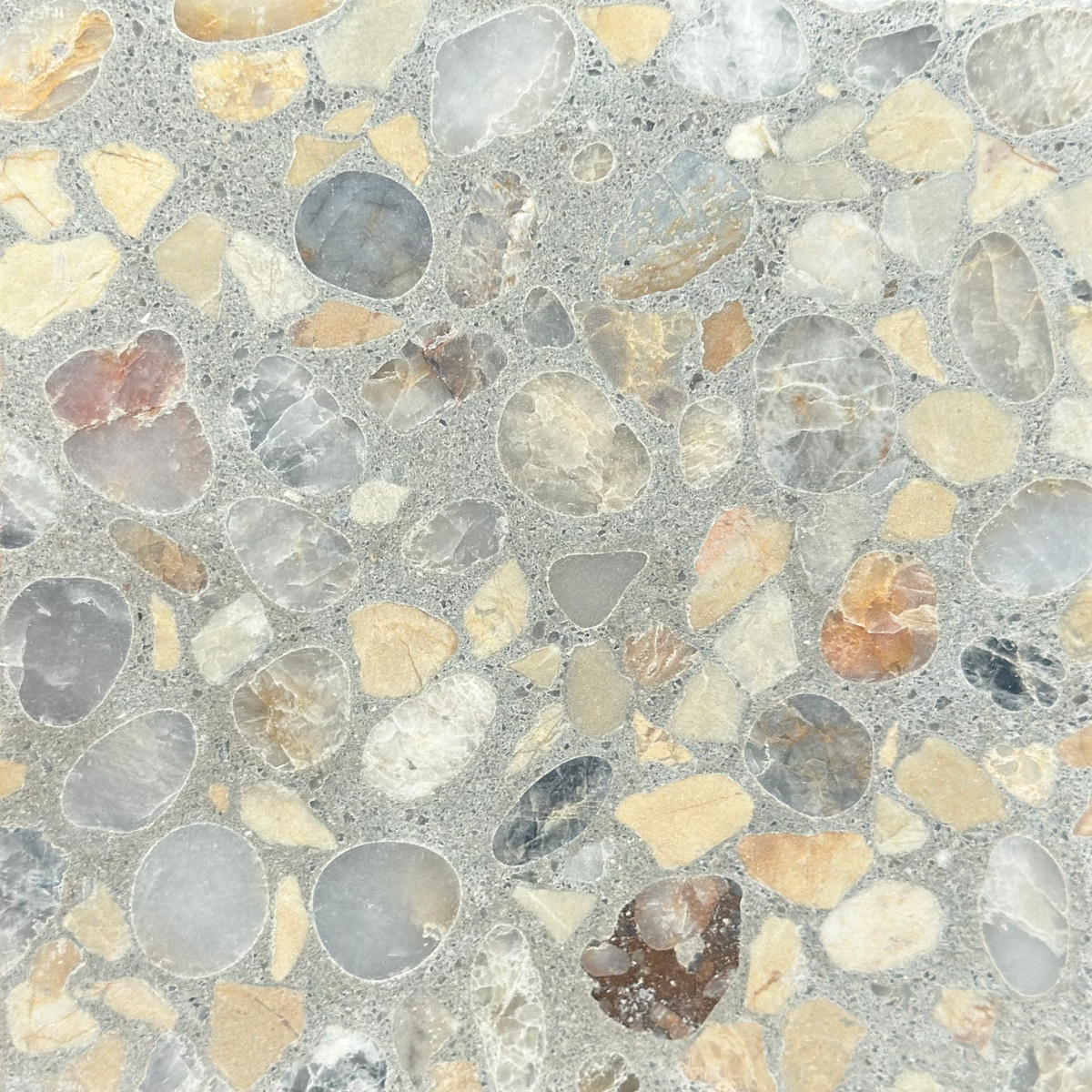 Pacifica Pebble Mix Shale Terrazzo Slab 3CM