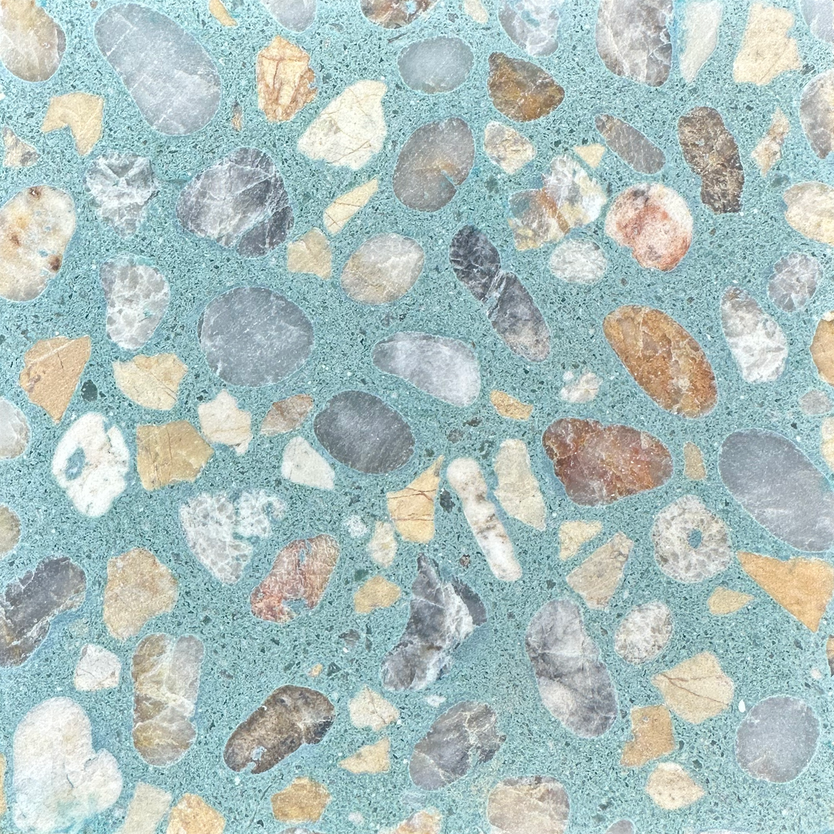 Trails Pebble Mix Teal Terrazzo Paver