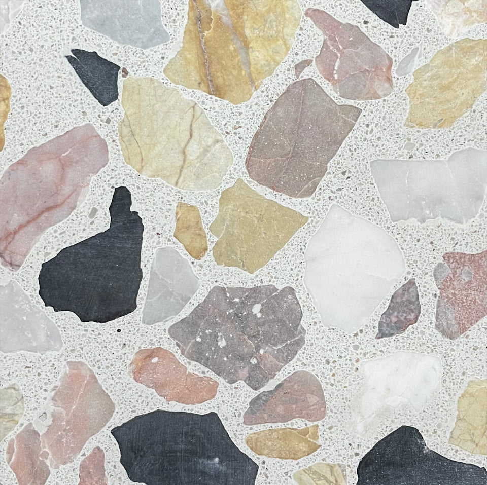 Venice Alabaster LXC Terrazzo Tile 24x24 In Stock