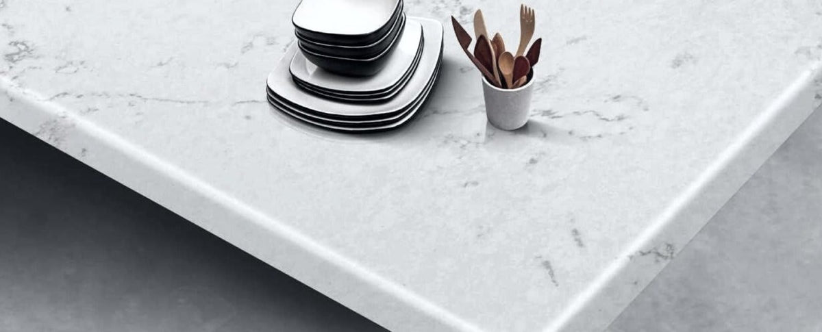 Organic White Raphael Quartz 2CM – representative photo; actual slab photo sent with your estimate