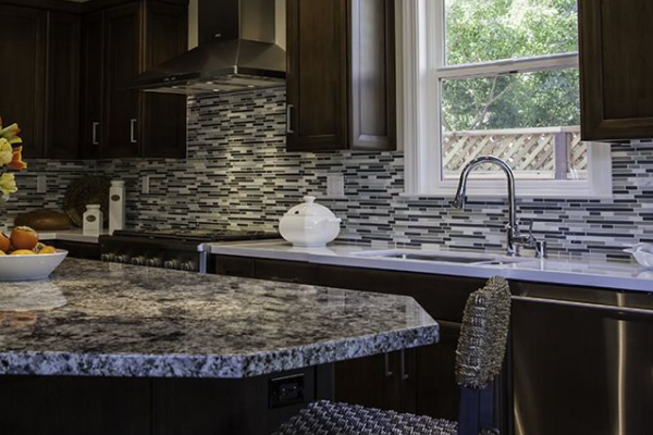 Blue Flower Leathered Granite 3CM – representative photo 3; actual slab photo sent with your estimate
