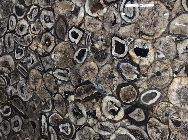 Agate Black Jumbo Semi-Precious Stone 2CM