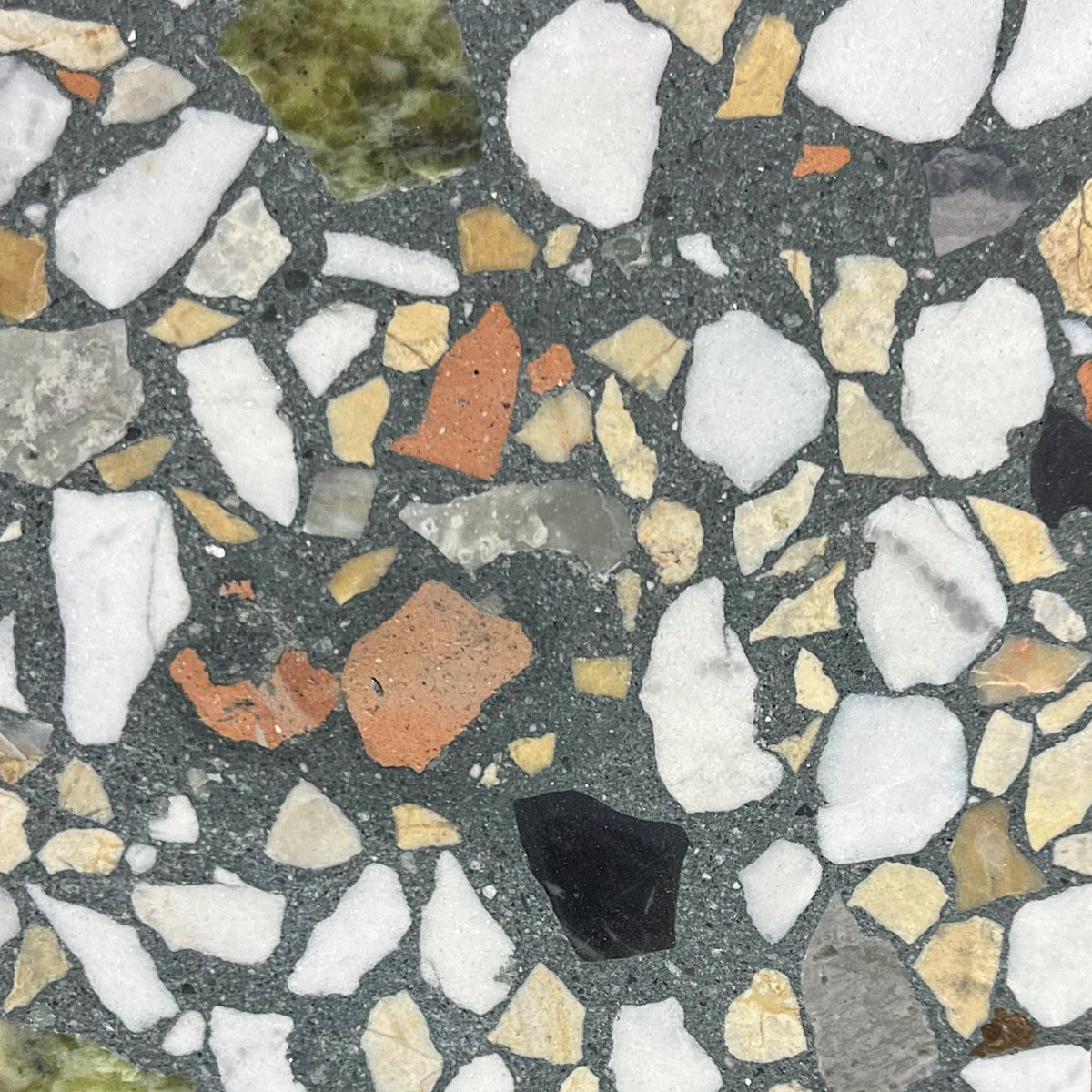 Venice Large Ebony Pomelo Mix Terrazzo Tile