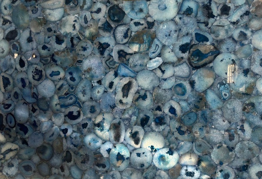 Brazilian Blue Agate Semi-Precious Stone 2CM