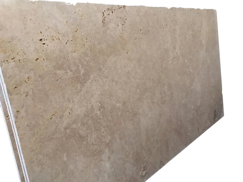 Beige Honed Travertine 2CM – representative photo 2; actual slab photo sent with your estimate