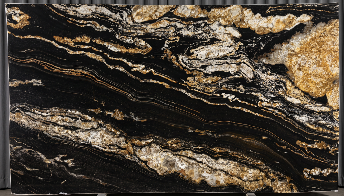 BLACK TAURUS LEATHERED GRANITE 3CM – representative photo; actual slab photo sent with your estimate