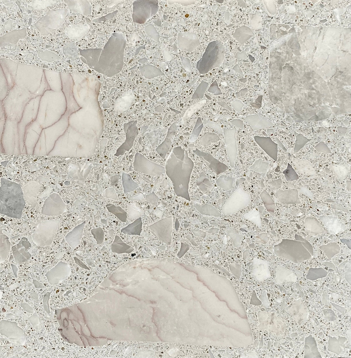 Venice White Slice Xlwc Terrazzo Tile 24x24 In Stock