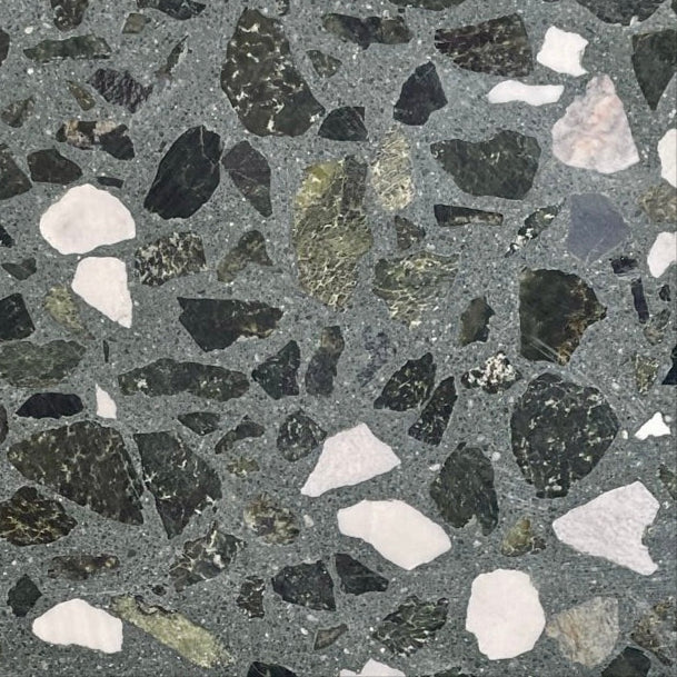 Pacifica Large Universal Green L Verde C + L Cream C Terrazzo Slab 3CM