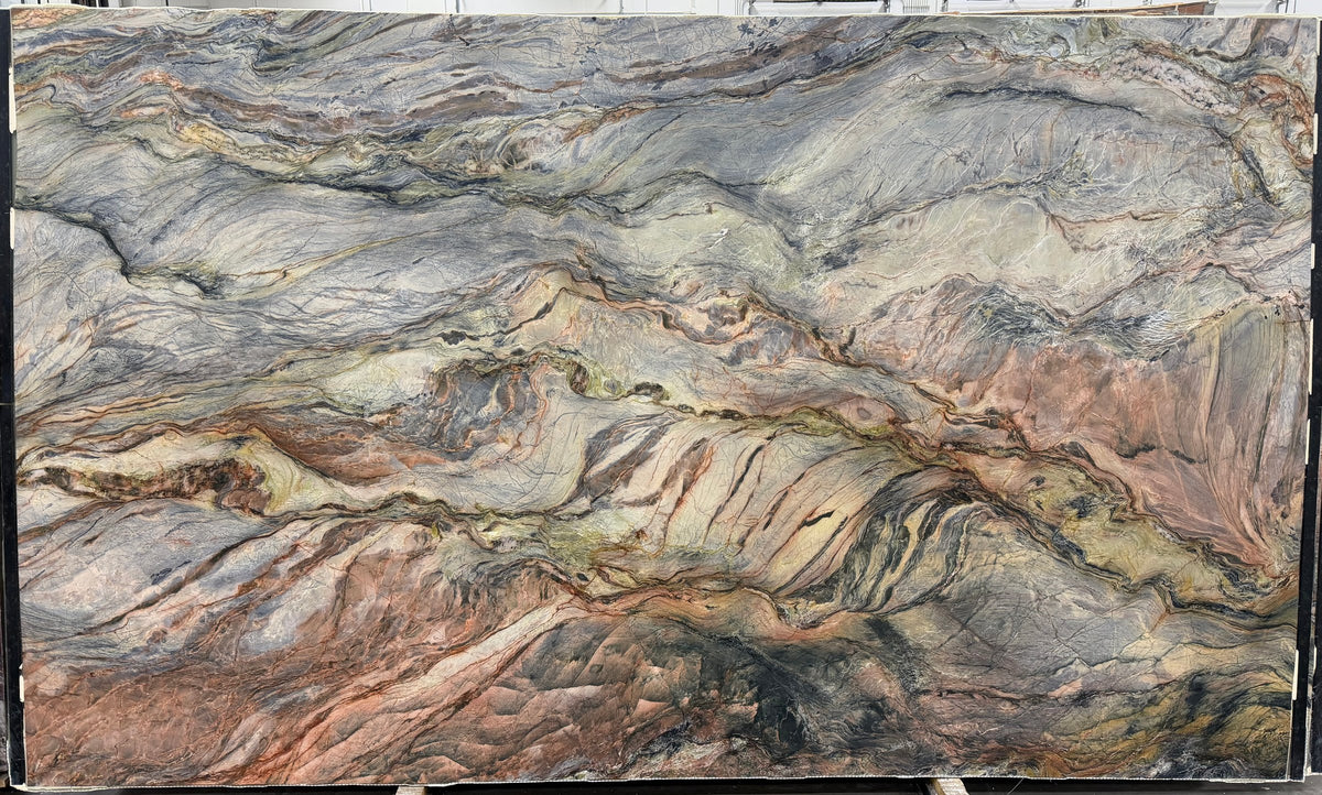Fusion Blue Cloud Leathered Quartzite 2CM slab